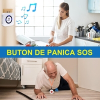 Buton SOS de Panica pentru varstnici Neo™ Tuya®, Aplicatie Smart, fara WIFI, Alb/Rosu