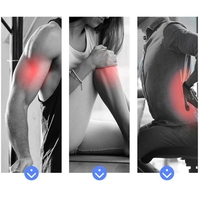Aparat de Masaj Profesional, cu 4 capete interschimbabile si 6 trepte de intensitate, Neo™ Professional Gun®, pentru dureri musculare, reumatice, anticelulitic, Gri