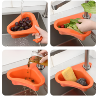 Cosulet de Scurgere Neo™ pentru Chiuveta, Forma de Lebada, Prindere de Baterie, Portocaliu