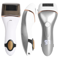 Aparat indepartare bataturi si piele uscata Calus Neo™ Foot Polisher Cap, display digital, LED, incarcare USB, cu capac si 3 role, 2300 rpm, V608 Silver