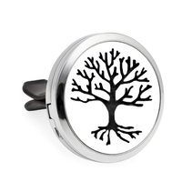 Difuzor auto aromoterapie Neo™ HG097, Tree of Life Grow Up, 1 pad burete inclus, cu uleiuri esentiale, eco friendly, otel inoxidabil