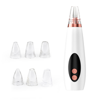 Aparat indepartat puncte negre, Neo™ Premium, cu vacuum, 3 Puteri ajustabile, 6 capete, Ingrijire faciala, Curatare faciala, Acnee, Incarcare USB, Alb