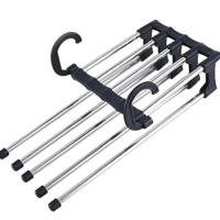Umeras Neo™ pentru Pantaloni/Prosoape, Tip Cascada, 5 brate Extensibile, Negru