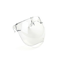 Viziera de Protectie Transparenta, Refolosibila, Fixare Confortabila pe Urechi cu Brate Tip Ochelari