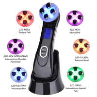 Aparat Profesional de ingrijire faciala prin Rejuvenare cu Fotoni 5 in 1 Neo Photon™, pentru intinerirea pielii, efect anti-rid, tratament Electroporare, RF lumina LED, inchide porii, elimina acneea, albire, pentru fata/gat, stativ incarcare rapida, Negru