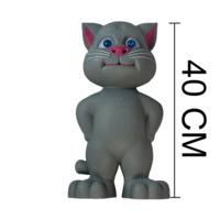 Jucarie Talking Tom: Motanul Inteligent Vorbitor, 40 cm, Culoare Gri, Neo™