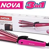 Placa de Par Profesionala NOVA NEO™, 3in1, Pentru Ondulat, Indreptat, Creponat, Roz