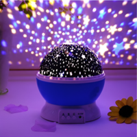 Lampa de Veghe pentru Copii cu Proiectii de Stele si Luna, Functie de Rotatie, Albastru, Neo™