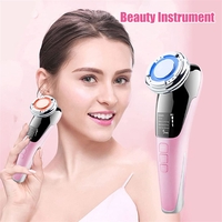 Aparat Profesional tratament facial si intinerirea pielii 5 in 1, Neo™ Skin®, Mezoterapie, LED, Lifting, Anti Rid, vibratii EMS, Microcurent, Masaj facial, Roz