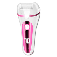 Aparat indepartare bataturi si piele uscata Calus Neo™ Foot Polisher V601, display digital, iluminare LED, incarcare USB, capat suplimentar si 3 role microminerale, 2000 rpm, Roz