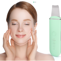 Aparat de curatare faciala cu ultrasunete NEO™, lifting ten, skin scrubber, indepartare puncte negre, hidratare, peeling, Verde