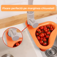 Cosulet de Scurgere Neo™ pentru Chiuveta, Forma de Lebada, Prindere de Baterie, Portocaliu