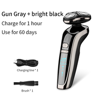 Aparat de ras electric 7 Capete, cu maner lung, Neo™ Blade 3D Samurai®, functie de trimmer, multifunctional, fara fir, incarcare USB, rezistent la apa, 3 lame independente, usor de curatat, sistem 7 in 1, Black-Silver