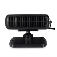 Aeroterma Auto 200W pentru Alimentare la Priza Auto 12V - Functie de Aer Calde si Rece, Culoare Negru, Buton On/Off, MKT™