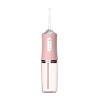 Irigator bucal si oral profesional PPS Pulse® Neo™, 140 PSI, Functie masaj, rotatie 360°, portabil, 4 moduri, acumulator 1400mAh, 4 duze incluse, 220 ml, roz