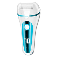 Aparat indepartare bataturi si piele uscata Calus Neo™ Foot Polisher V601, display digital, iluminare LED, incarcare USB, capat suplimentar si 3 role microminerale, 2000 rpm, Albastru