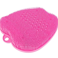 Covoras pentru baie sau dus, 2 in 1 din silicon pentru masaj, antiaderent, functie Masaj Picioare, Curatare spate, Neo™ Bath®, 30 x 30, Roz