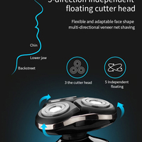 Aparat de ras electric 7 Capete, cu maner lung, Neo™ Blade 3D Samurai®, functie de trimmer, multifunctional, fara fir, incarcare USB, rezistent la apa, 3 lame independente, usor de curatat, sistem 7 in 1, Black-Silver