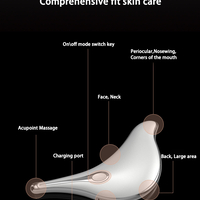 Aparat de ingrijire faciala prin masaj si lifting Neo™, V Shape, cu trepte de caldura, forma aerodinamica, gri