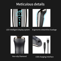 Aparat de ras electric 7 Capete, cu maner lung, Neo™ Blade 3D Samurai®, functie de trimmer, multifunctional, fara fir, incarcare USB, rezistent la apa, 3 lame independente, usor de curatat, sistem 7 in 1, Black-Silver