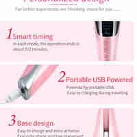Aparat Profesional tratament facial si intinerirea pielii 5 in 1, Neo™ Skin®, Mezoterapie, LED, Lifting, Anti Rid, vibratii EMS, Microcurent, Masaj facial, Roz