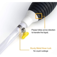 Pompa manuala pentru transfer lichide, furtun 1.5m, cleme prindere, RIF REFCO ®