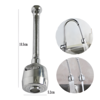 Aerator Neo™, Prelungitor, Rotire 360, 2 Moduri de Pulverizare, 18.5 CM, Argintiu