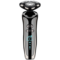 Aparat de ras electric 7 Capete, cu maner lung, Neo™ Blade 3D Samurai®, functie de trimmer, multifunctional, fara fir, incarcare USB, rezistent la apa, 3 lame independente, usor de curatat, sistem 7 in 1, Black-Silver