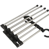 Umeras Neo™ pentru Pantaloni/Prosoape, Tip Cascada, 5 brate Extensibile, Negru