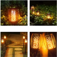 Lampa Solara pentru Gradina, Tip Faclie, Lumina Calda, ABS, 12 LED, 3.7V, 7x51 cm, Neo™