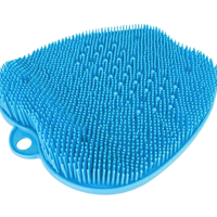 Covoras pentru baie sau dus, 2 in 1 din silicon pentru masaj, antiaderent, functie Masaj Picioare, Curatare spate, Neo™ Bath®, 30 x 30, Blue