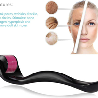 Aparat masaj facial Professional Neo™ Derma Roller Plus pentru regenerarea pielii si reducerea ridurilor si cicatricilor, 540 ace din titan
