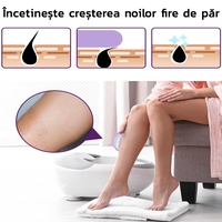 Epilator cu Cristale Neo™ Epyl®, Eliminarea Parului prin Frecare, Fara Durere, Unisex, Portabil, IP67, Liliac