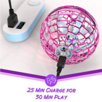 Mini-Drona Interactiva Tip Minge OZN, Boomerang Controlabil Manual, Roz, Neo™