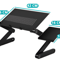 Masuta de Laptop NEO™, Reglabila, din Aluminiu, cu Suport de Mouse si Cooler de Racire