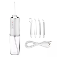 Irigator bucal si oral profesional PPS Pulse® Neo™, 140 PSI, Functie masaj, rotatie 360°, portabil, 4 moduri, acumulator 1400mAh, 4 duze incluse, 220 ml, alb