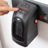 Radiator Termoceramic NEO™ de Priza - Putere de 400W, Termostat si Display LED, 2 Viteze, Culoare Neagra