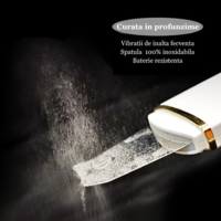 Aparat de curatare faciala cu ultrasunete NEO™, lifting ten, skin scrubber, indepartare puncte negre, hidratare, peeling, Alb