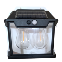 Lampa Solara de Perete, cu 2 Becuri LED, Senzor de Miscare, 3 moduri de Lumina, Neo™