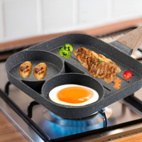 Tigaie Antiaderenta NEO™ cu 2 Compartimente si Grill, din Aliaj de Aluminiu