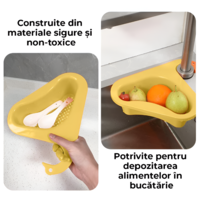 Cosulet de Scurgere Neo™ pentru Chiuveta, Forma de Lebada, Prindere de Baterie, Galben