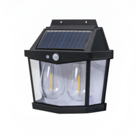 Lampa Solara de Perete, cu 2 Becuri LED, Senzor de Miscare, 3 moduri de Lumina, Neo™