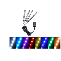 Set 4 lumini ambientale auto, Intensitate reglabila, Interfata USB, Control aplicatie, Multicolor, Neo™