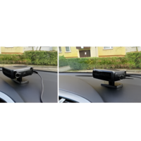 Aeroterma Auto 200W pentru Alimentare la Priza Auto 12V - Functie de Aer Calde si Rece, Culoare Negru, Buton On/Off, MKT™