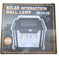 Lampa Solara de Perete, cu 2 Becuri LED, Senzor de Miscare, 3 moduri de Lumina, Neo™