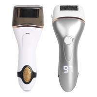 Set Aparat indepartare bataturi si piele uscata Calus Neo™ Foot Polisher Cap, cu capac, display digital, LED, incarcare USB, capat suplimentar si 3 role, 2000 rpm V608 Gri si Pile