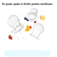 Suzeta cu compartiment pentru fructe si alte alimente fara BPA culoare mov