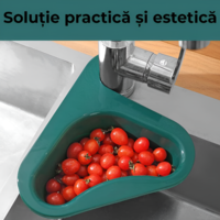 Cosulet de Scurgere Neo™ pentru Chiuveta, Forma de Lebada, Prindere de Baterie, Verde