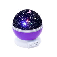 Lampa de Veghe pentru Copii cu Proiectii de Stele si Luna, Functie de Rotatie, Mov, Neo™