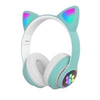 Casti wireless cu urechi de pisica, Neo™ Soundy® pliabile STN-28 Verde Menta